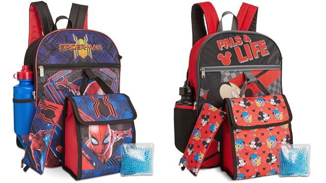 Kids Character Backpack 5-Piece Sets for ONLY $15.99 + FREE Shipping (Reg $40)