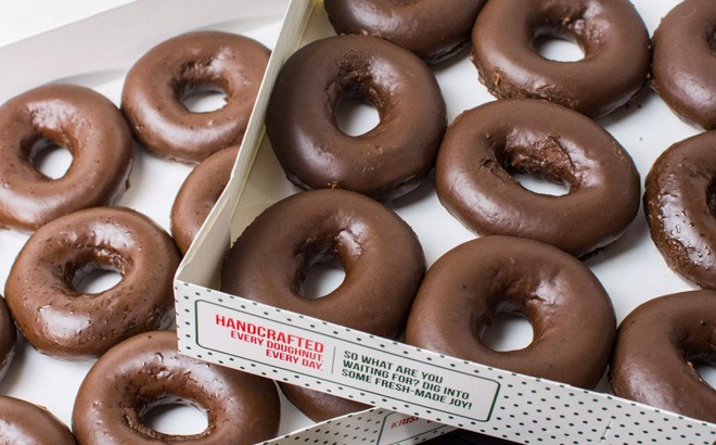 Krispy Kreme Chocolate Glazed Doughnuts ONLY $5 with Dozen Purchase (Today Only)