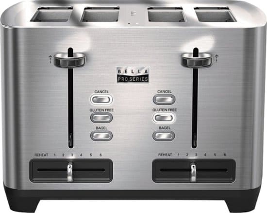 Bella Pro Series 4-Slice Wide/Self-Centering-Slot Toaster Stainless Steel JUST $29.99 (reg. $69.99) ~ Today ONLY!