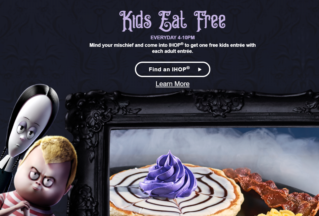 FREE Kids Meal w/ Adult Entree Purchase