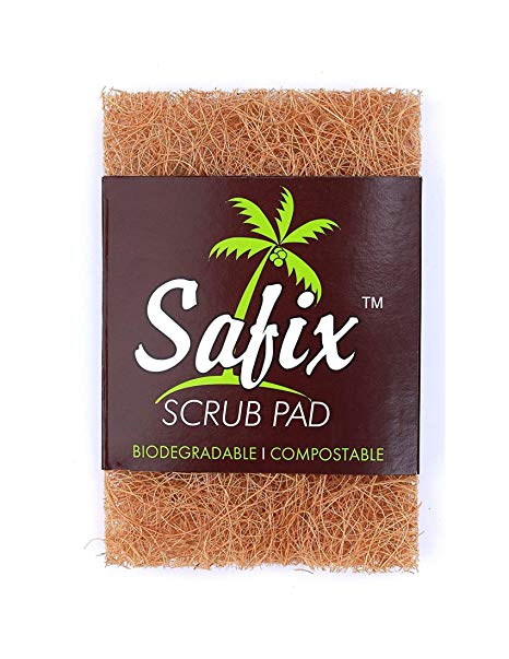 Non-Toxic , Non-Metal Natural Multi-Purpose Coconut Scrub-Pad, 4-Count for $12.99