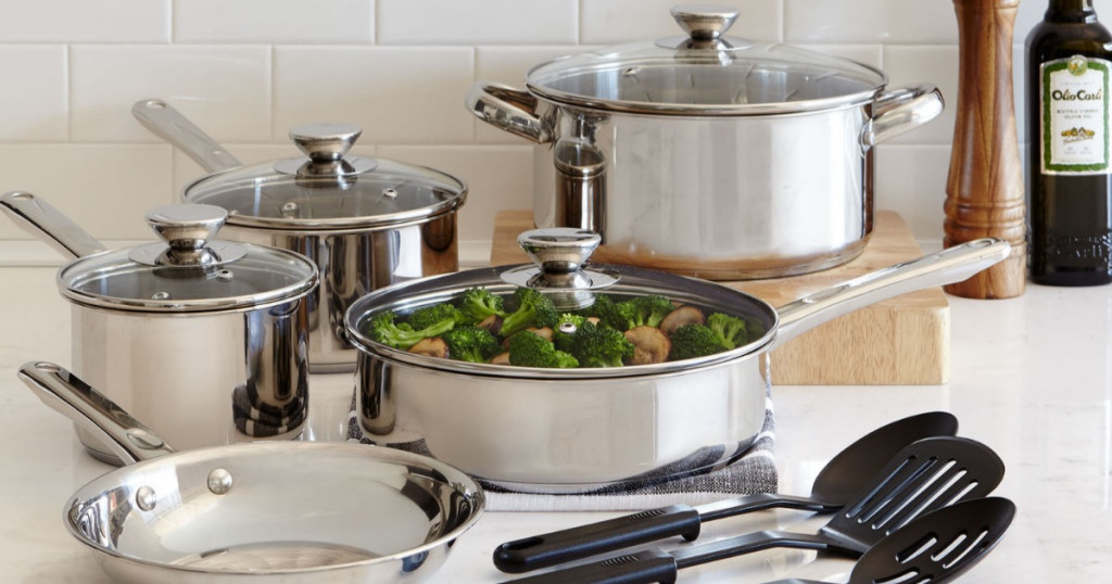 Cooks 21-Piece Stainless Steel Cookware Set Just $24.99 After JCPenney Rebate (Regularly $100)