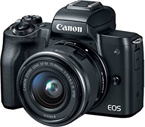 Canon EOS M50 Mirrorless Camera Kit w/EF-M15-45mm and 4K Video - Black for $599 (reg: $899)