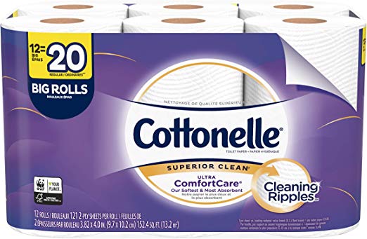 Cottonelle Ultra ComfortCare Toilet Paper, Big Rolls, 12 Count (Pack of 1) for $4.50 w/$1.50 coupon
