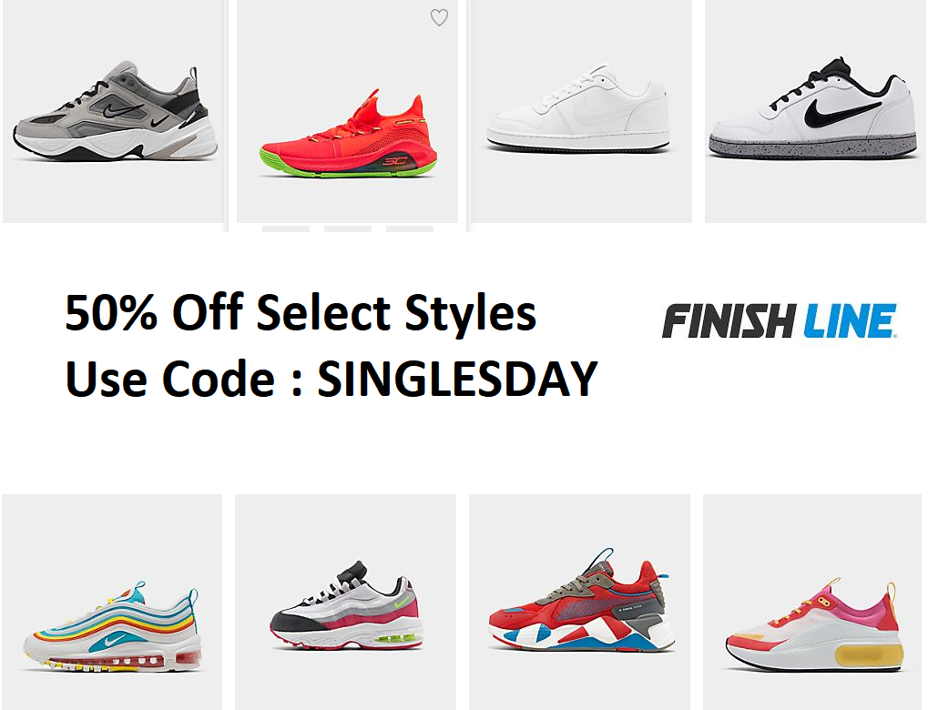 50% Off Select Styles at Finish Line (As low as $5)