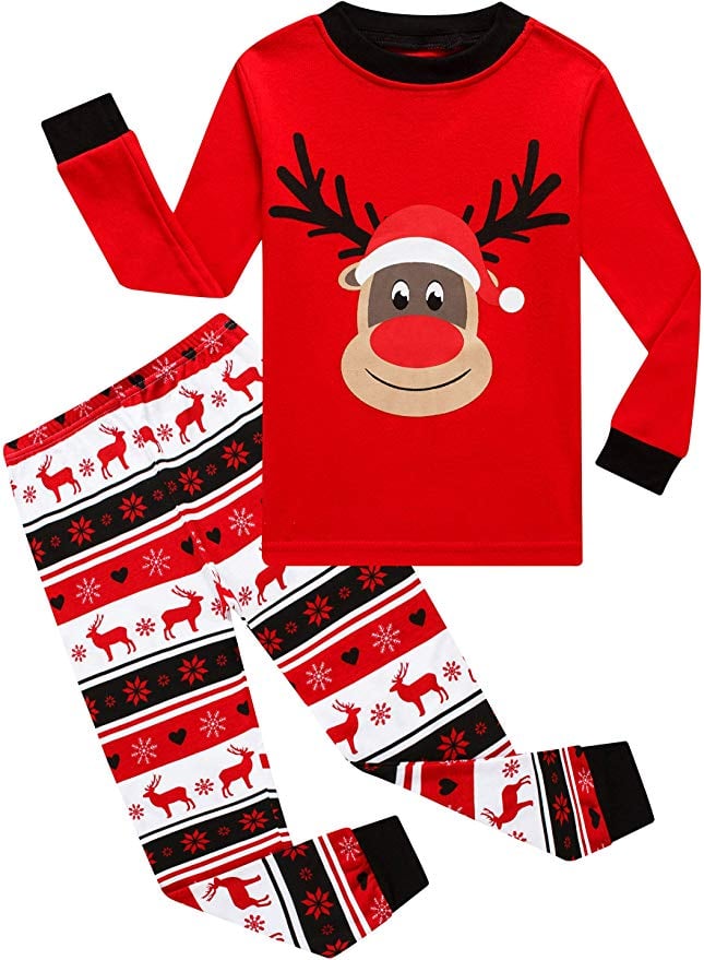 Big Girls Boys Long Sleeve Christmas Pajamas Sets 100% Cotton Pyjamas Kids Pjs from $7.99 - $10.99 w/code