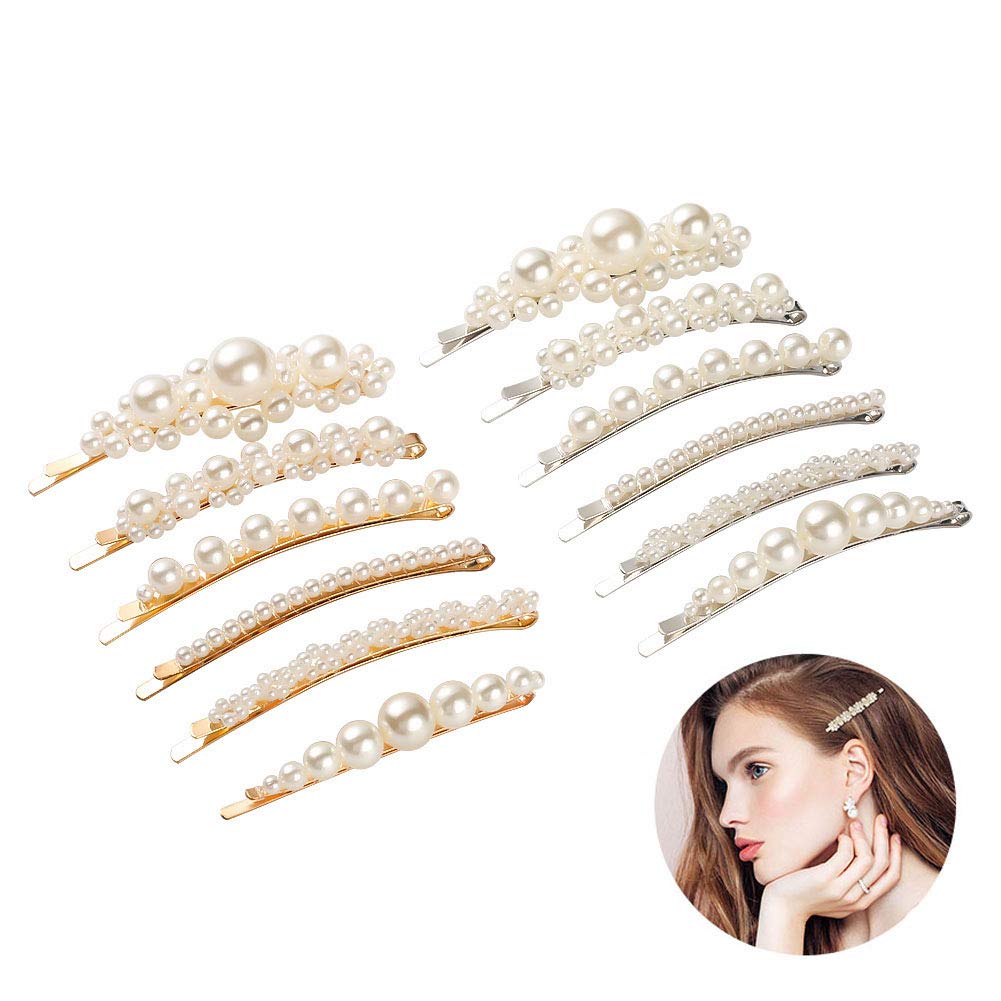 12 Pcs Pearls Hair Clips, Handmade Decorative Hair Pins for $3.99 w/code