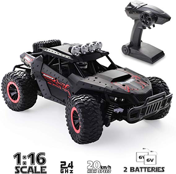 Remote Control Car Off-Road RC Trucks 2.4 GHz with 2 Rechargeable Batteries for $21.49 w/code