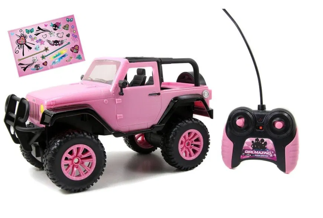 Jada Toys GirlMazing 1/16 Scale Remote Control Pink Jeep for $14.49 (reg: $30.37)