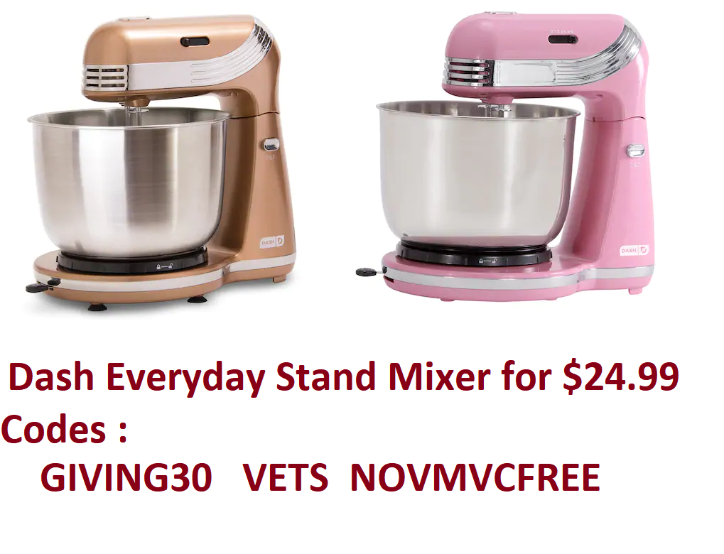 Dash Everyday Stand Mixer  for $24.99 with stacking codes