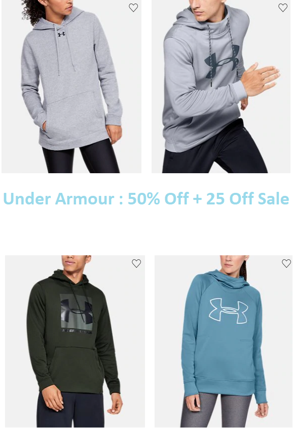 Under Armour with 50% Off + 25 % Off Discount & Free Shipping