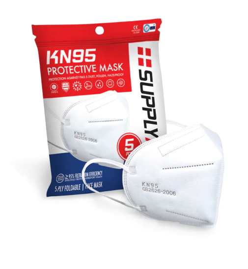 5-pk. SupplyAid KN95 Protective Mask: $17 