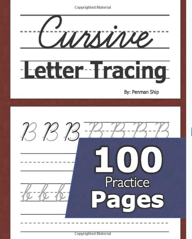 Cursive Letter Tracing: 100 Practice Pages for $4.98