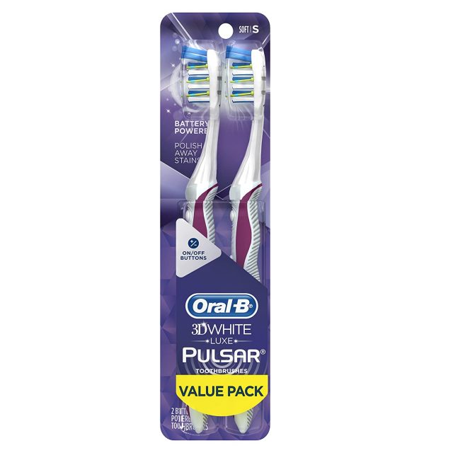 Amazon: Oral-B Pulsar 3d White Advanced Vivid Soft Toothbrush Twin Pack ONLY $5 or Less