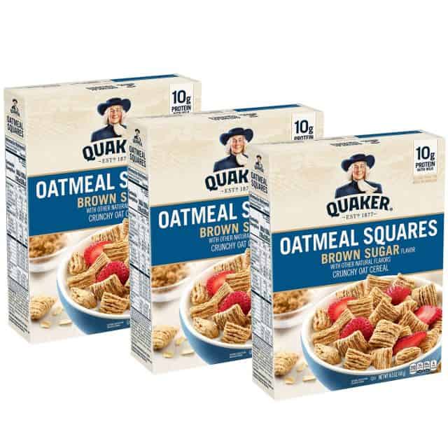 Amazon: 3 Pack Of Quaker Oatmeal Squares Breakfast Cereal ONLY $5.97 or Less!