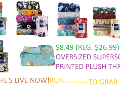 The Big One® Oversized Supersoft Plush Throw for $8.49 at Kohls!