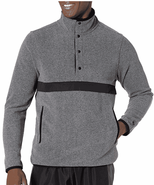 Starter Men’s Polar Fleece Snap-Collar Pullover Jacket $12 at Amazon