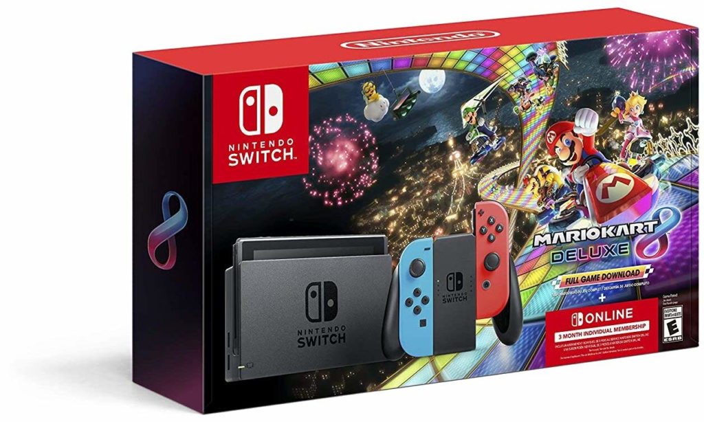 Nintendo Switch Bundle with Mario Kart + 3 Months for $299 - In Stock at Amazon