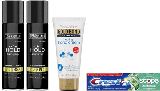 Walgreens: Crest Toothpaste, Gold Bond Lotion, & 2 TRESemme Hair Sprays for ONLY $0.96