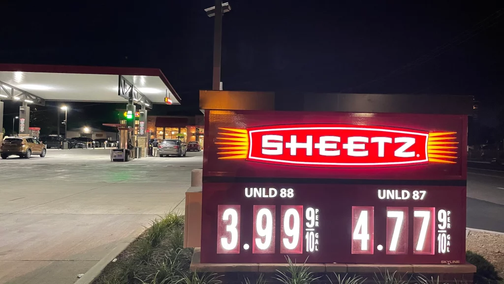 Fuel prices at Sheetz Gas Stations are reduced to $3.99 until July 4th