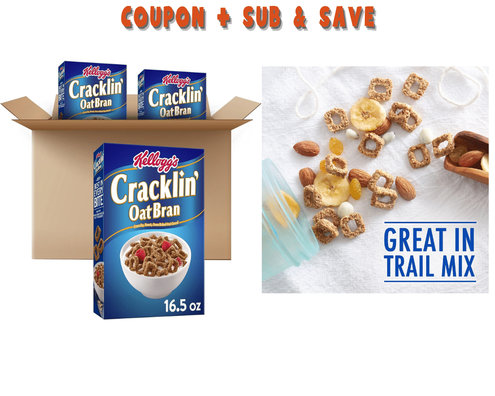 3-Pack Kellogg's Cracklin' Oat Bran Cereal (16.5oz Boxes) - Deals Finders