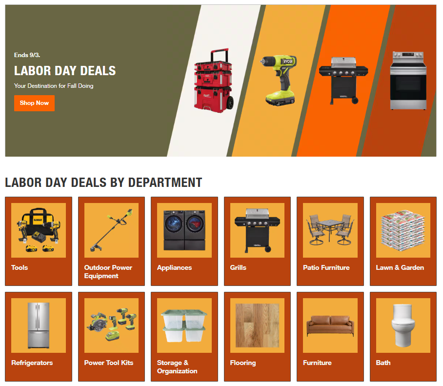 Labor Day Sale: Up to 60% Off at Home Depot