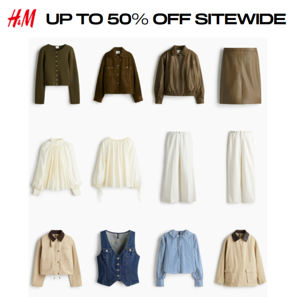 H&M Sitewide Sale: Save Up to 50% Off