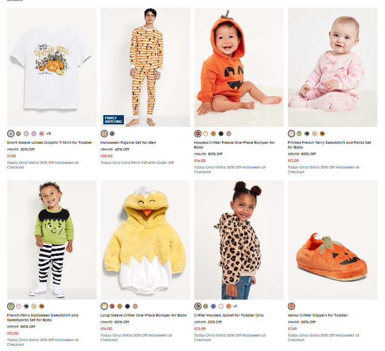 Old Navy Halloween Items Sale: 60% Off + Extra 30% Off
