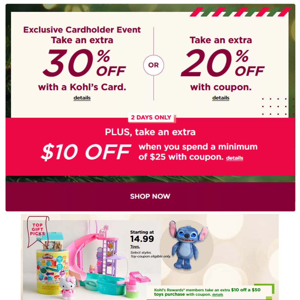 Kohl’s Coupon Deal: $10 Off $25 & $10 Off $50+ Toy Coupons