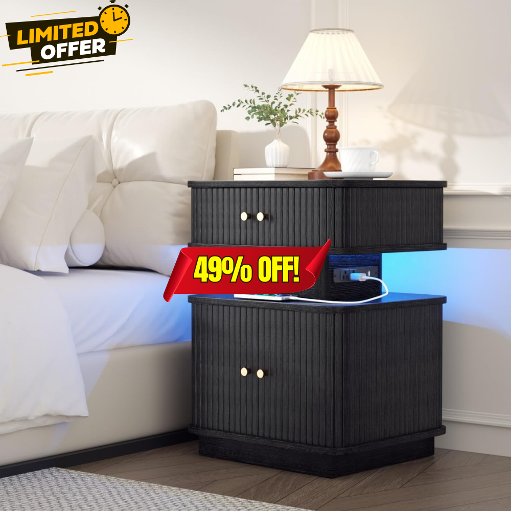 Night Stand with Charging Station Deal: Save 49% at DealsFinders.com