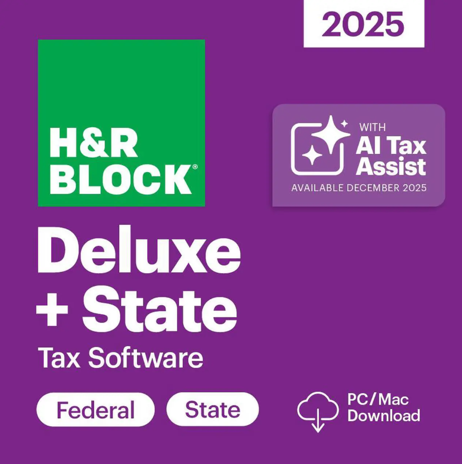 H&R Block Tax Software Deluxe + State 2025 Deal: Save $30 at Newegg