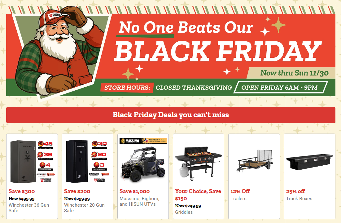 Tractor Supply Co Black Friday Sale: Up to 40% Off