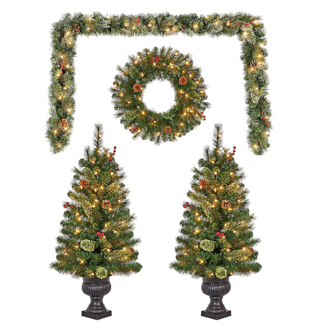 4-Piece Prelit Holiday Decor Set Deal: Save at Lowes