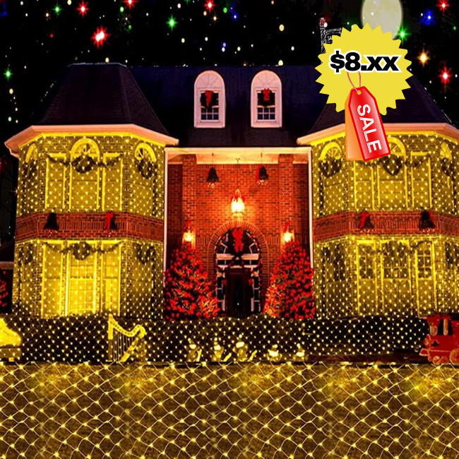 LED Net Lights 200 LED Deal: Save with Promo Code CD4RQKUG