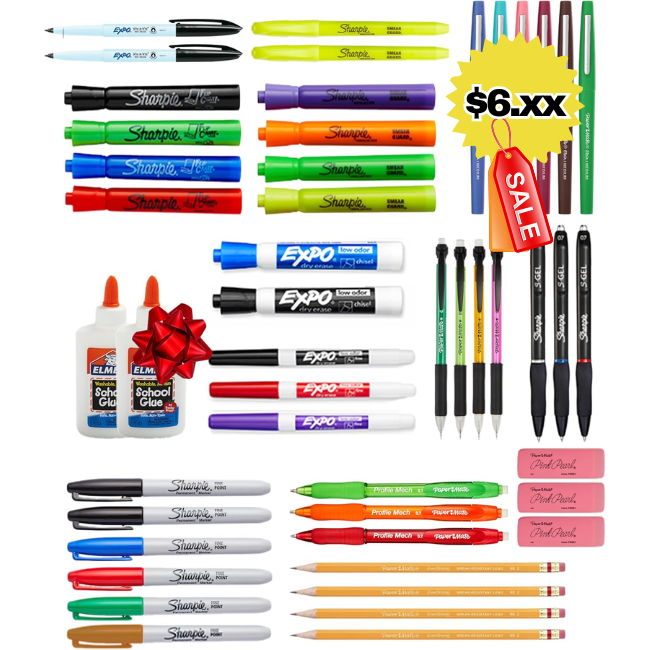 48-Count Sharpie School Supplies Variety Pack