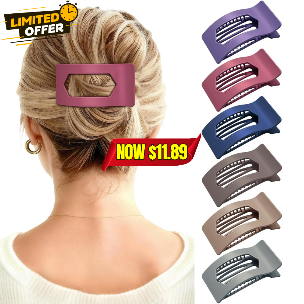 Mesovor 6 Pack Flat Claw Clips