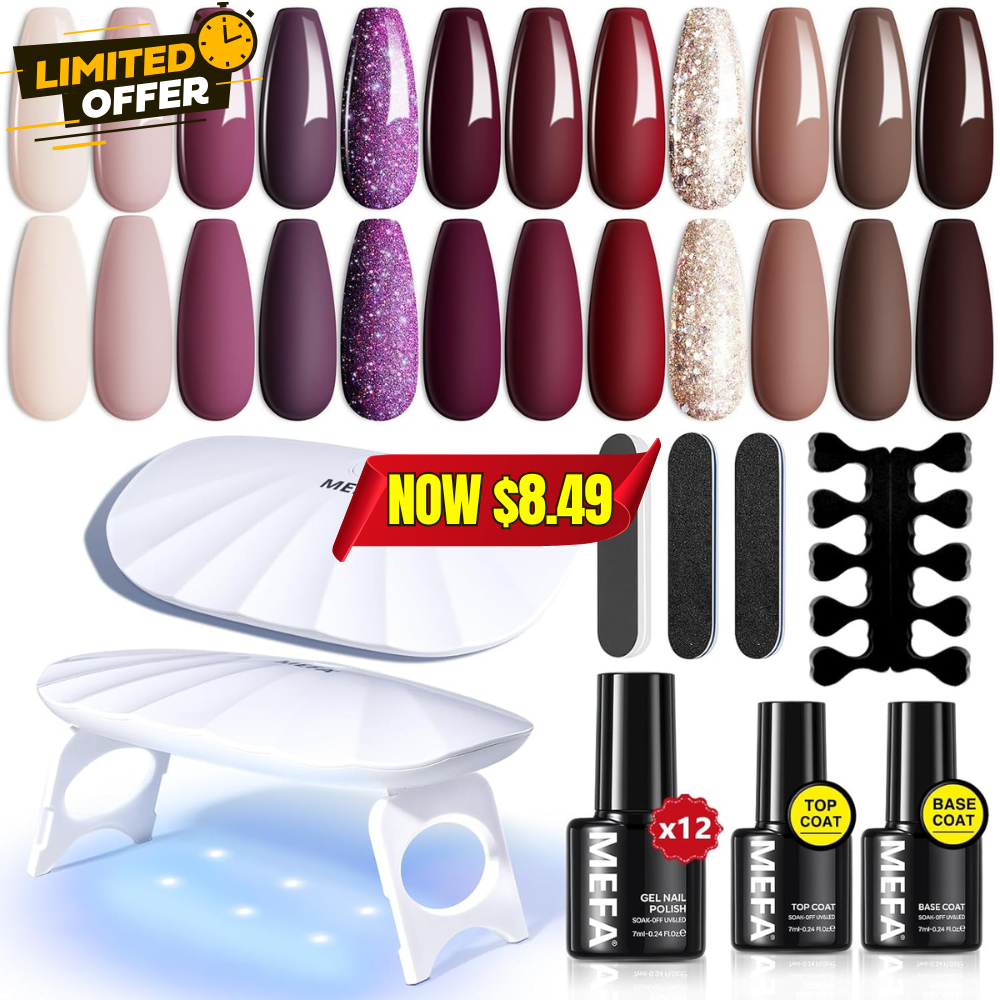 Fall Gel Nail Polish Set Deal: 12 Colors for Less with Promo