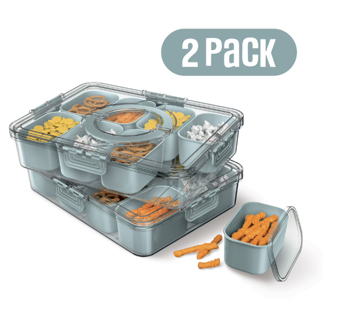 Snackle Box Deal: 2-Pack 8-Compartment Snack Boxes for $12.88 at Walmart