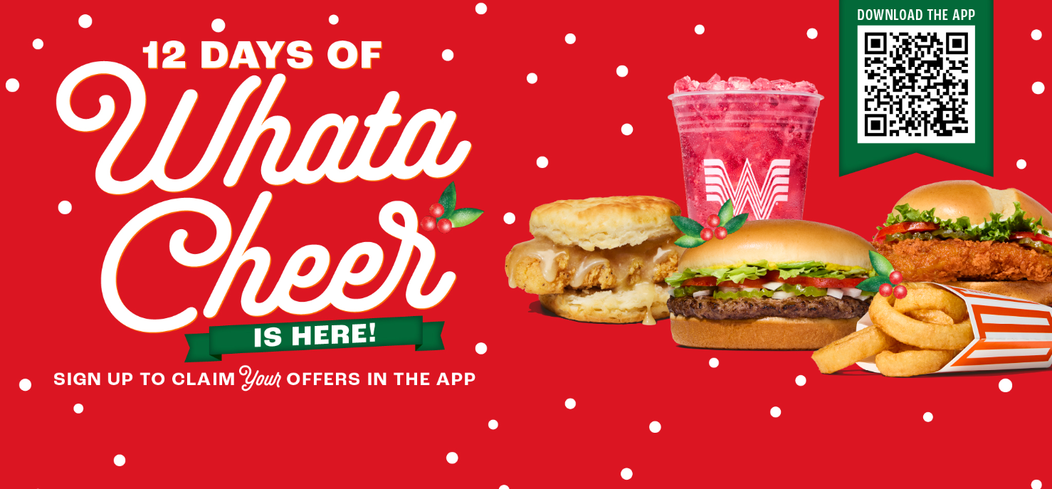 Whataburger In-App Offers Deal: 12 Days of Whatacheer for Rewards Members