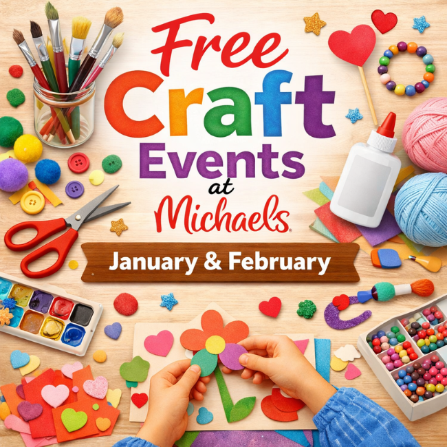 Michaels Free Craft Events: January & February Deals
