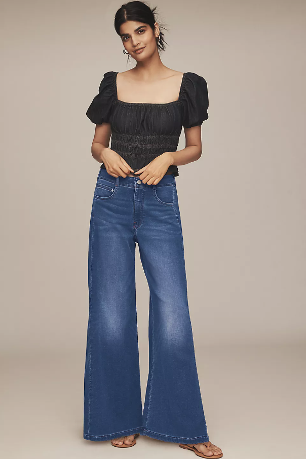 Adi Knit Mid-Rise Flare Jeans Deal: Save $20 at Anthropologie