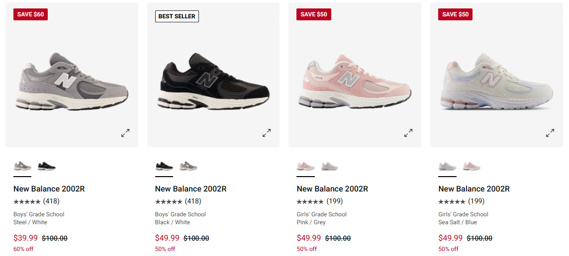 New Balance Kids 2002r Sale: Save from $39.99 at Kids Foot Locker