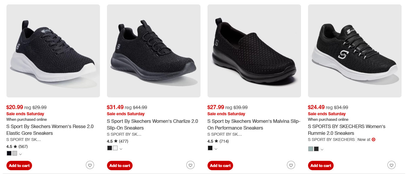 Women’s S Sport By Skechers Sale: Save $9 at Target